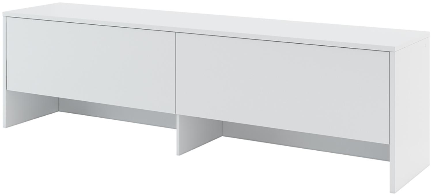 MEBLINI Hängeschrank für Horizontal Schrankbett Bed Concept - Wandschrank mit Ablagen, Fächern und Teleskopen - Wandregal - BC-09 für 140x200 Horizontal - Weiß Matt Bild 1