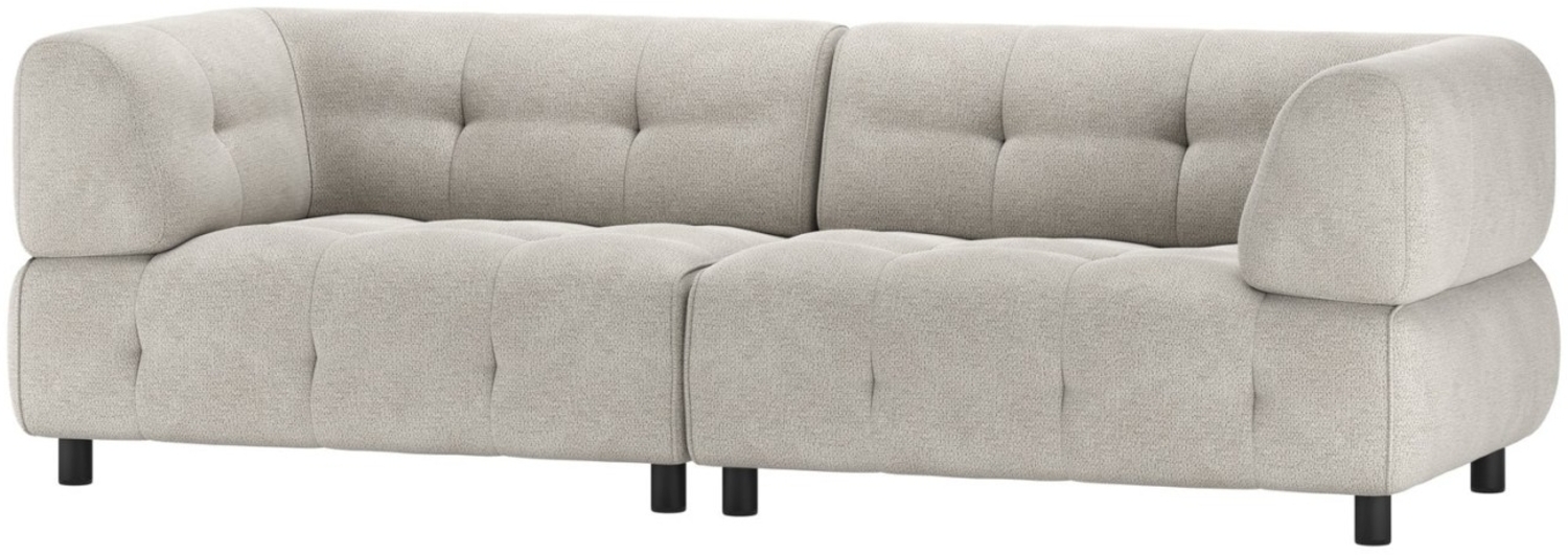 Sofa Louis aus Chenille-Stoff, Powder Bild 1