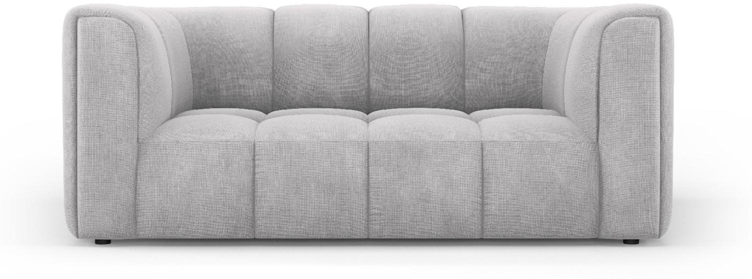 Micadoni Sofa Serena 2-Sitzer Strukturierter Stoff Hellgrau Bild 1