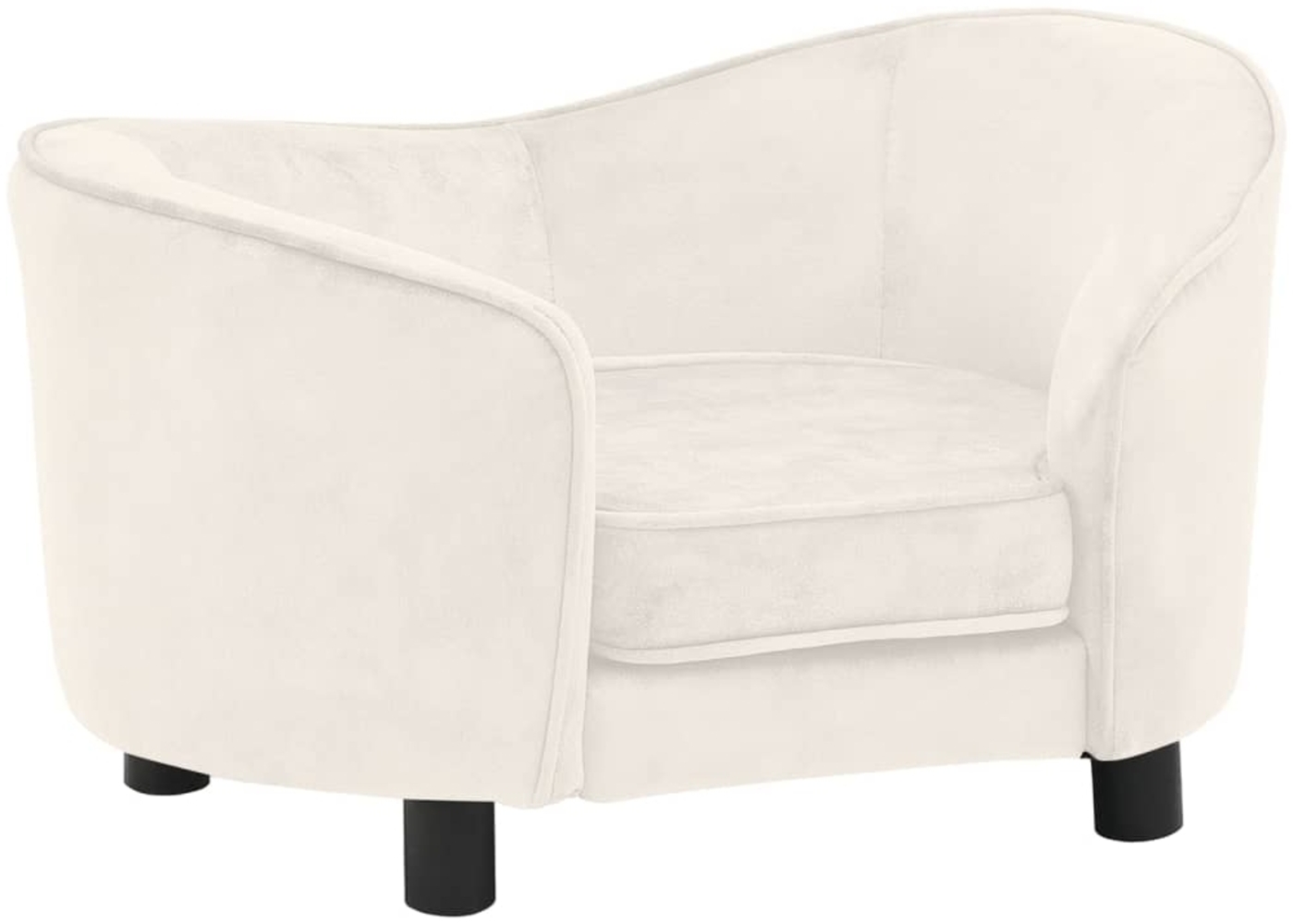 vidaXL Hundesofa, Creme, Plüsch, 40 x 49 x 69 cm Bild 1