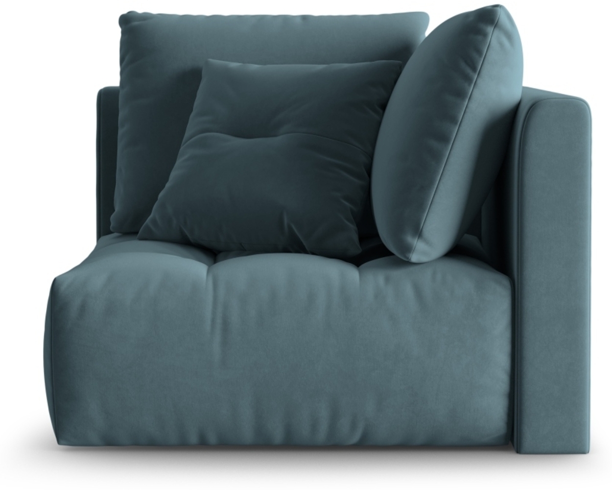 Micadoni Symmetrisches Eckmodul Bloom Samt Casino Pastellblau Bild 1