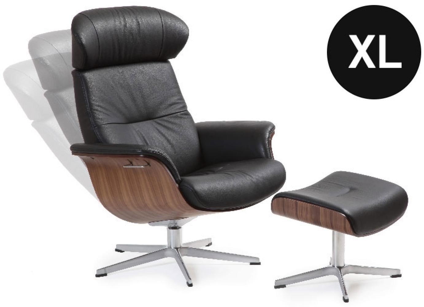 Angebot Sessel & Hocker Timeout XL von Conform in schwarz mit Walnusssitzschale Bild 1