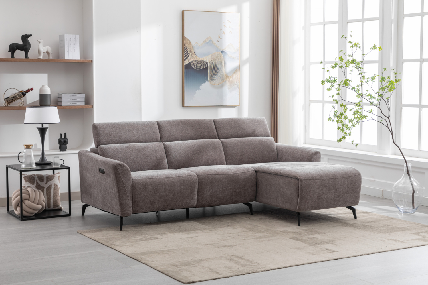 HARPER Polsterecke Polsterecke HARPER HOONAH BB 230x170 cm grau Ecksofa Wohnlandschaft Bild 1