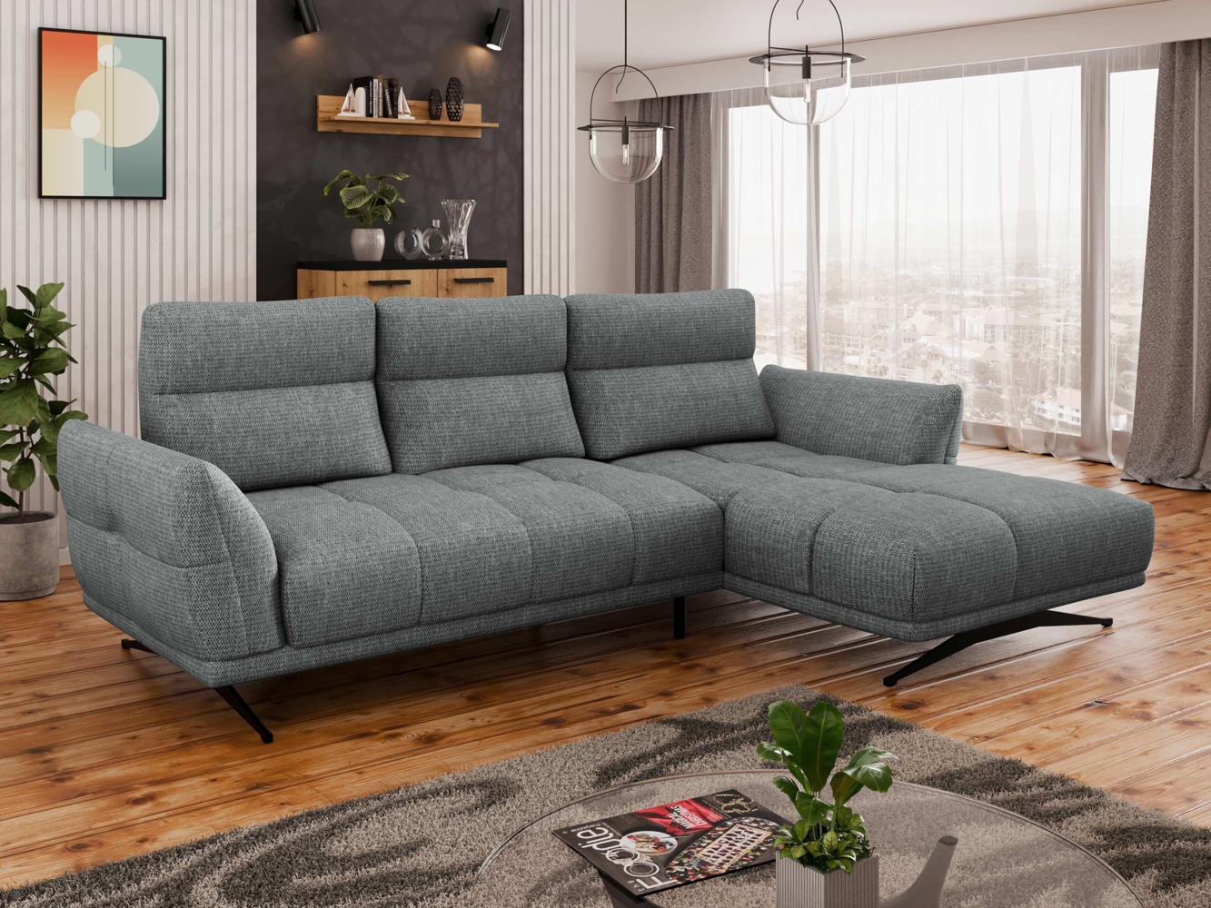 Ecksofa Govello (Farbe: Sorella 89, Seite: Rechts 2R-LC) Bild 1