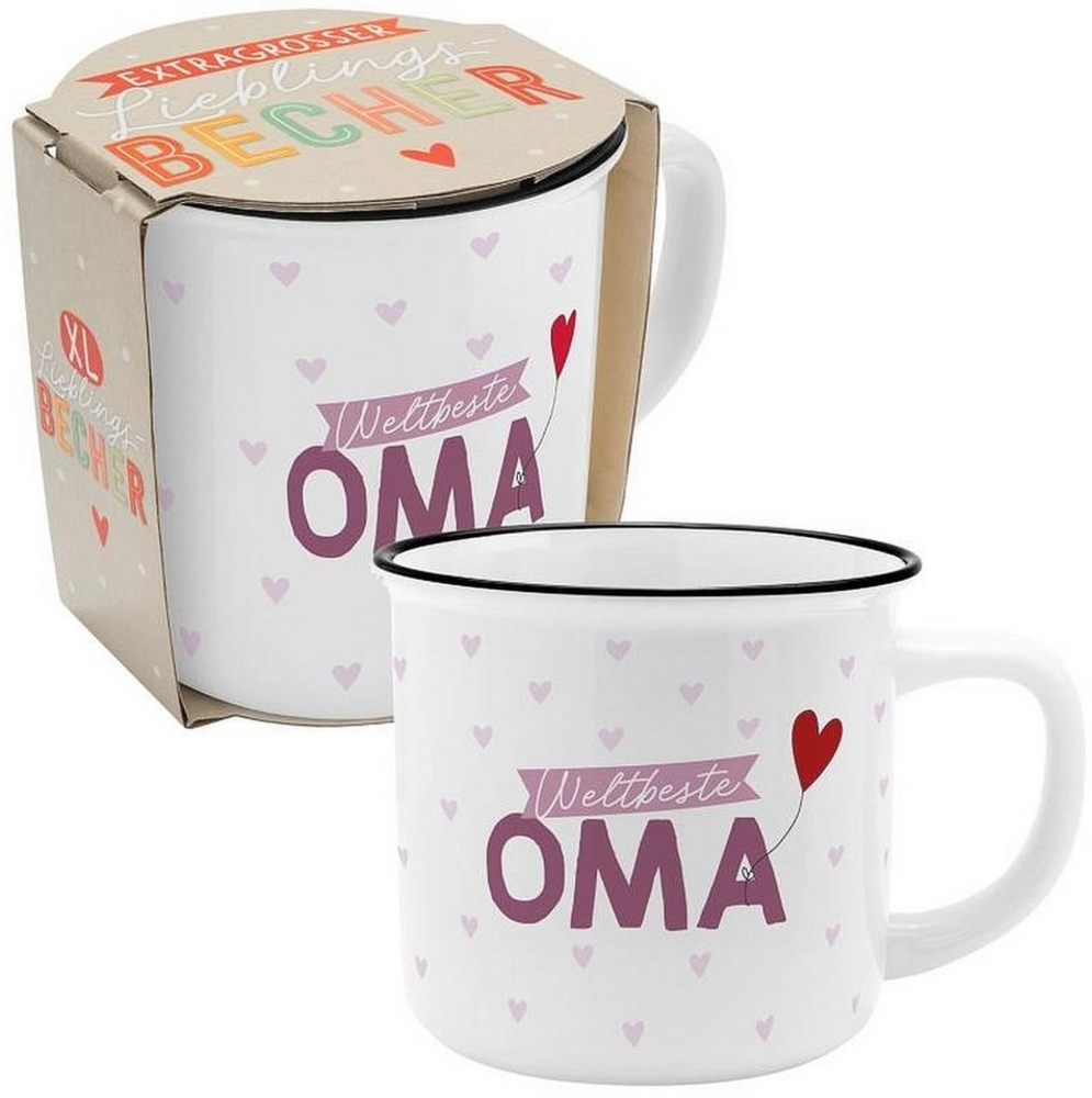 XL Tasse Tee- Kaffeetasse Kaffeebecher 55cl Geschenk Sheepworld OMA 074172 Bild 1
