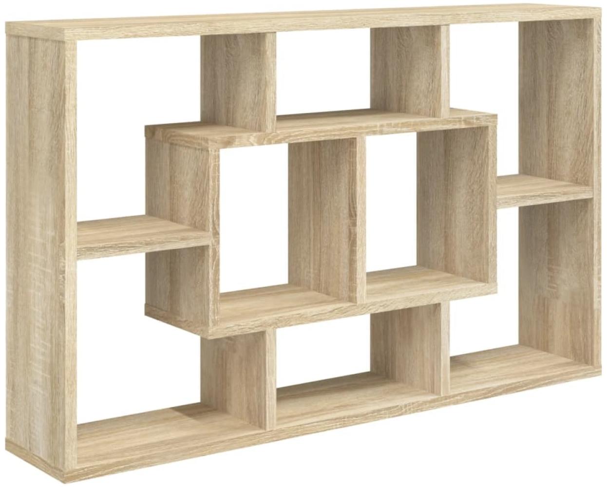 vidaXL Wandregal Sonoma-Eiche 85x16x52,5 cm Holzwerkstoff 801421 Bild 1