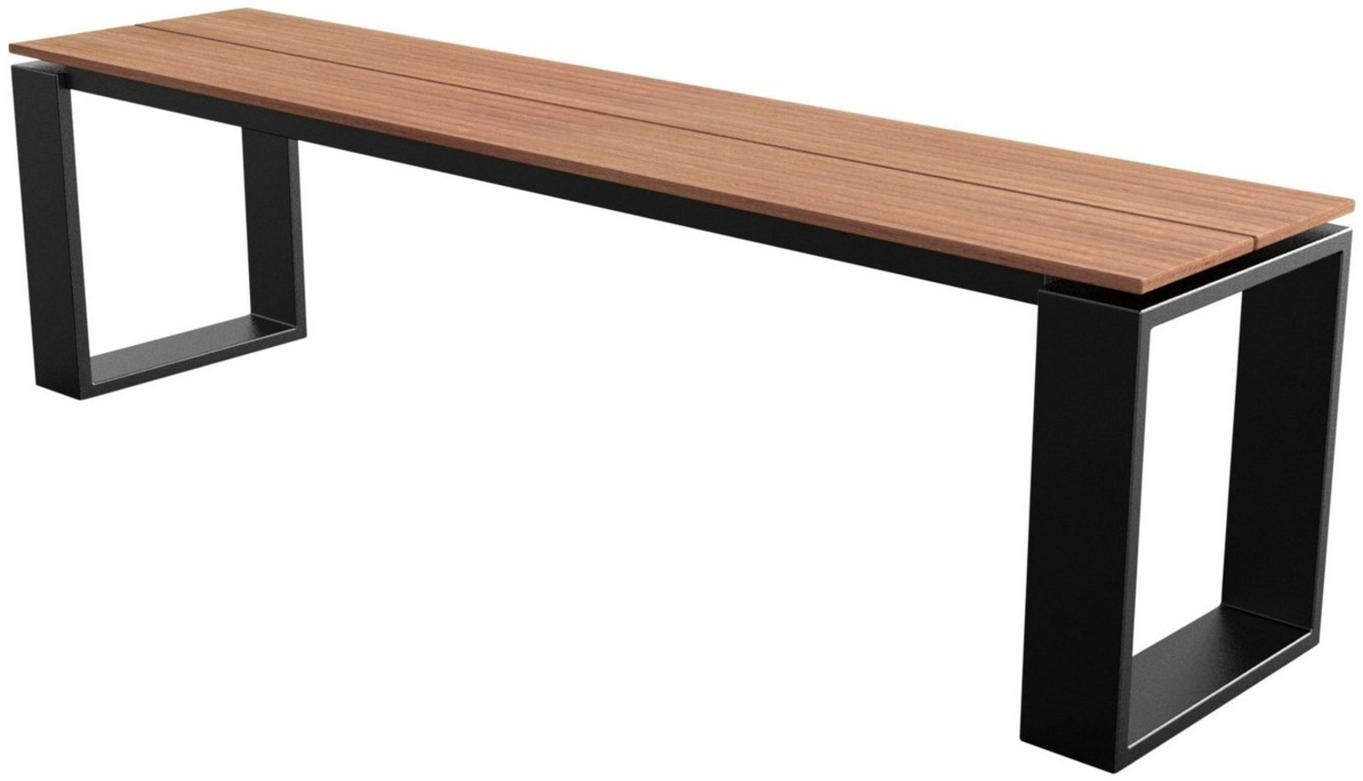 ebuy24 Gartenbank Martin Gartenbank Schwarz und Teak Dekor. (1-St) Bild 1