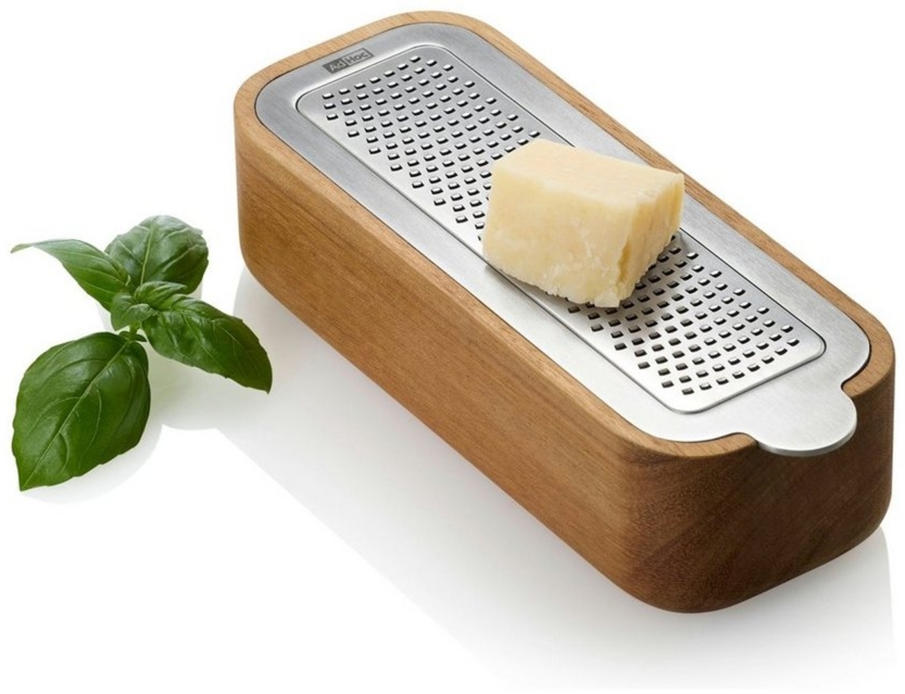 AdHoc Käsereibe Tisch-Feinreibe CutnServe, Akazienholz, Edelstahl, (1-St), für Gewürze, Hartkäse, Nüsse, Schokolade und vieles mehr Bild 1