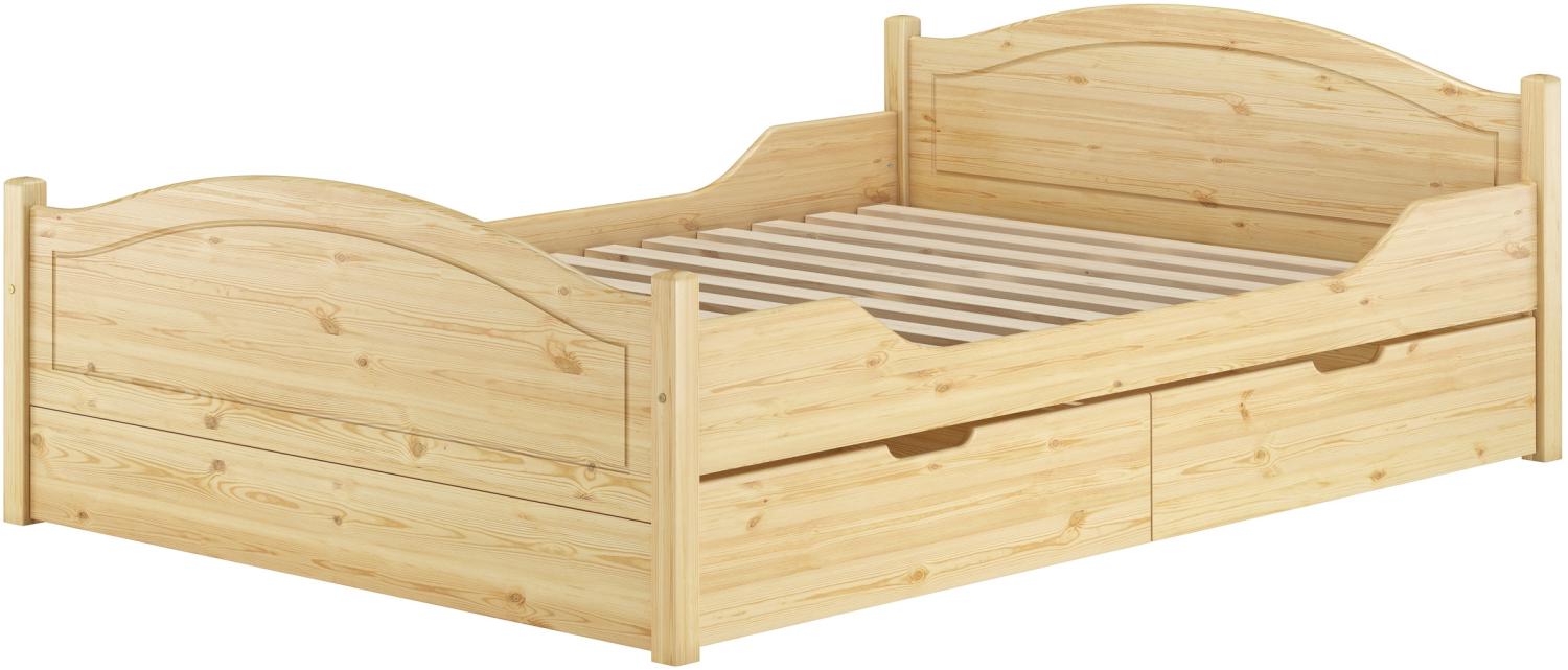 Doppelbett Massivholz 140x200 Komplettset Bett mit Staukasten V-60.33-14Rollrost inkl. Bild 1