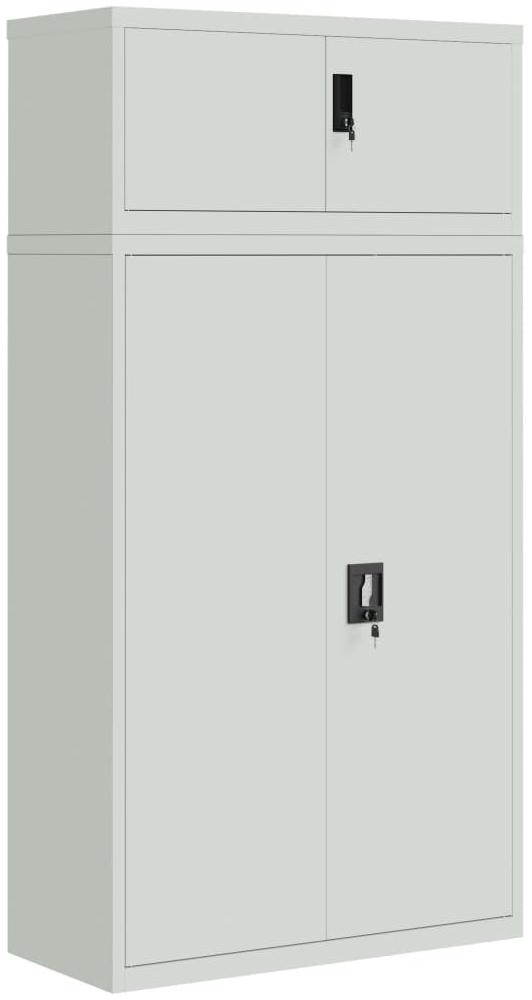 vidaXL Aktenschrank Hellgrau 90x40x180 cm Stahl 3188319 Bild 1