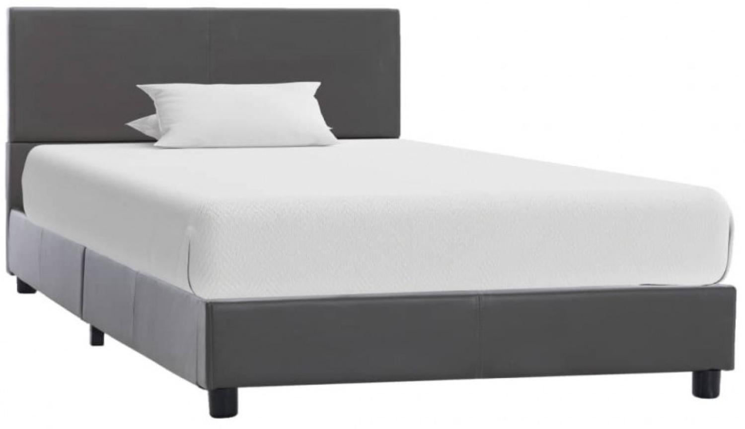 vidaXL Bettgestell Grau Kunstleder 100x200 cm 284775 Bild 1