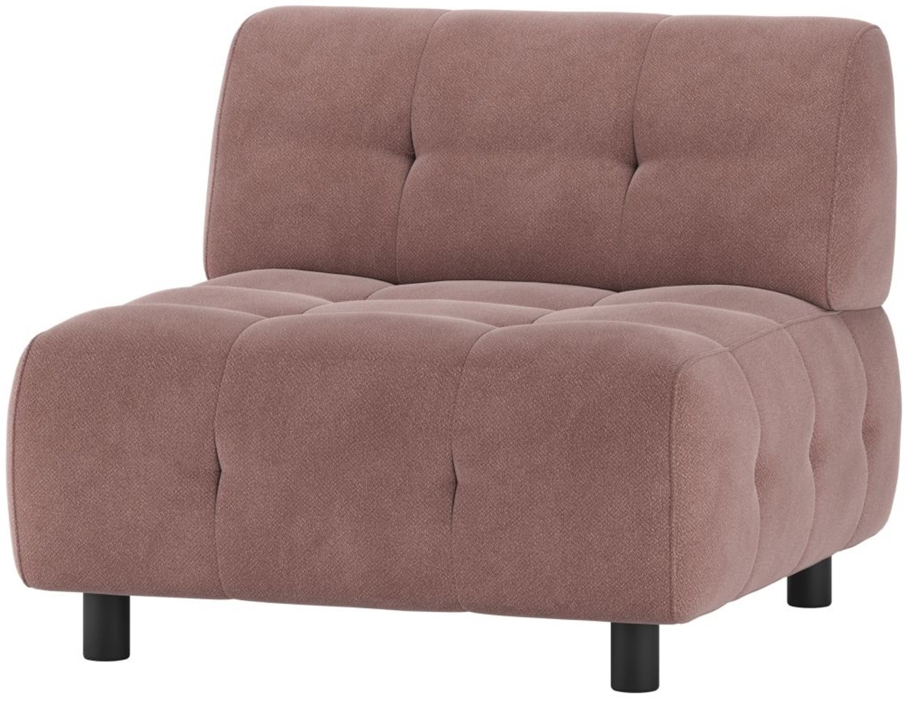 Modulsofa Louis Element aus gewebten Stoff, Rosa Bild 1