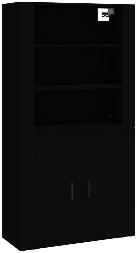 vidaXL Highboard Schwarz Holzwerkstoff 3185360 Bild 1