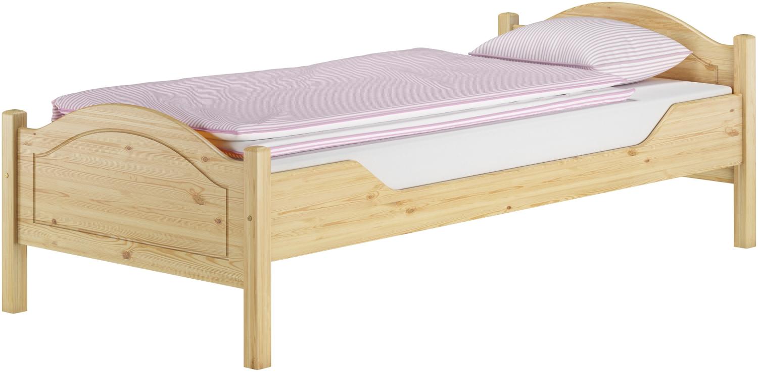 Massivholz Bett 100x200 Kieferbett Einzelbett Gästebett Futonbett Zubehör wählbar V-60.30-10ohne Zubehör Bild 1