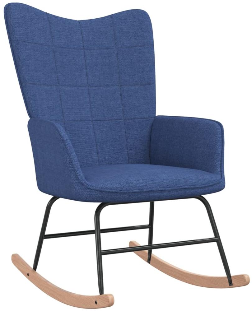 vidaXL Schaukelstuhl Blau Stoff 328011 Bild 1