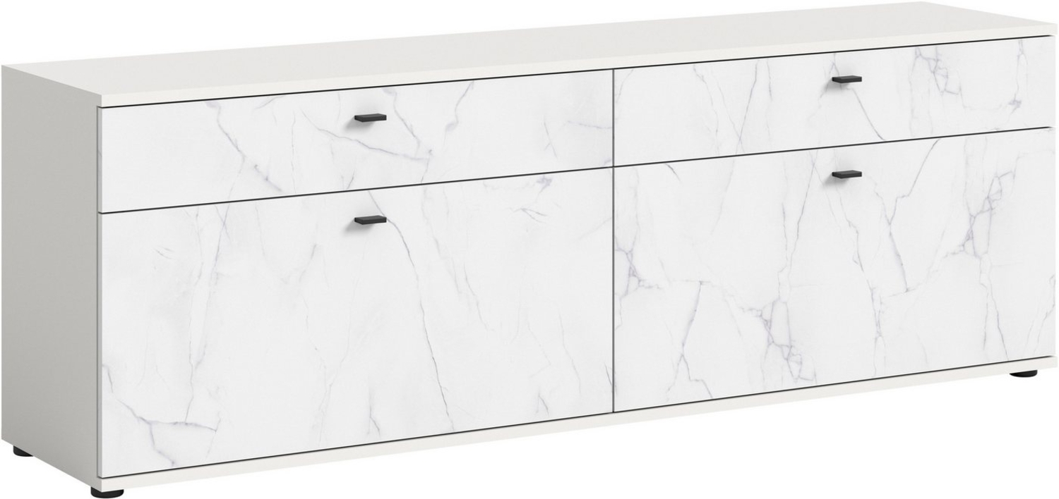 INOSIGN Lowboard CALCOLO, Breite 180cm, 2 Schubkästen, 2 Klappen, 2 Fächer, TV-Möbel, TV-Schrank, TV-Lowboard, Mediaboard, Wohnmöbel Bild 1