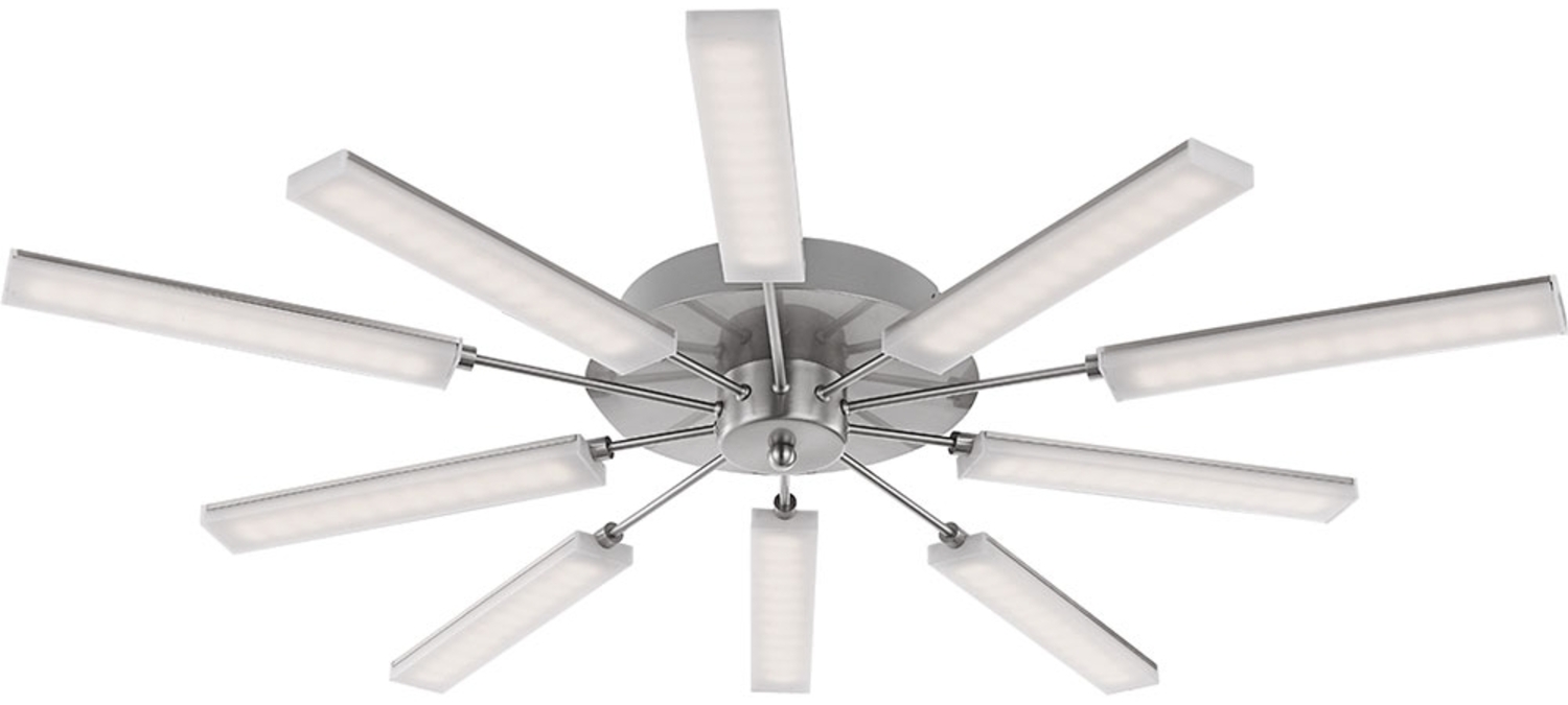 LED Deckenleuchte, 10 Flammig, Nickel matt, D 80cm Bild 1