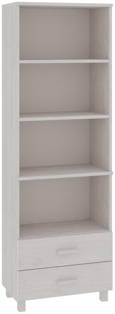 vidaXL Highboard HAMAR Weiß 60x35x180 cm Massivholz Kiefer 340489 Bild 1