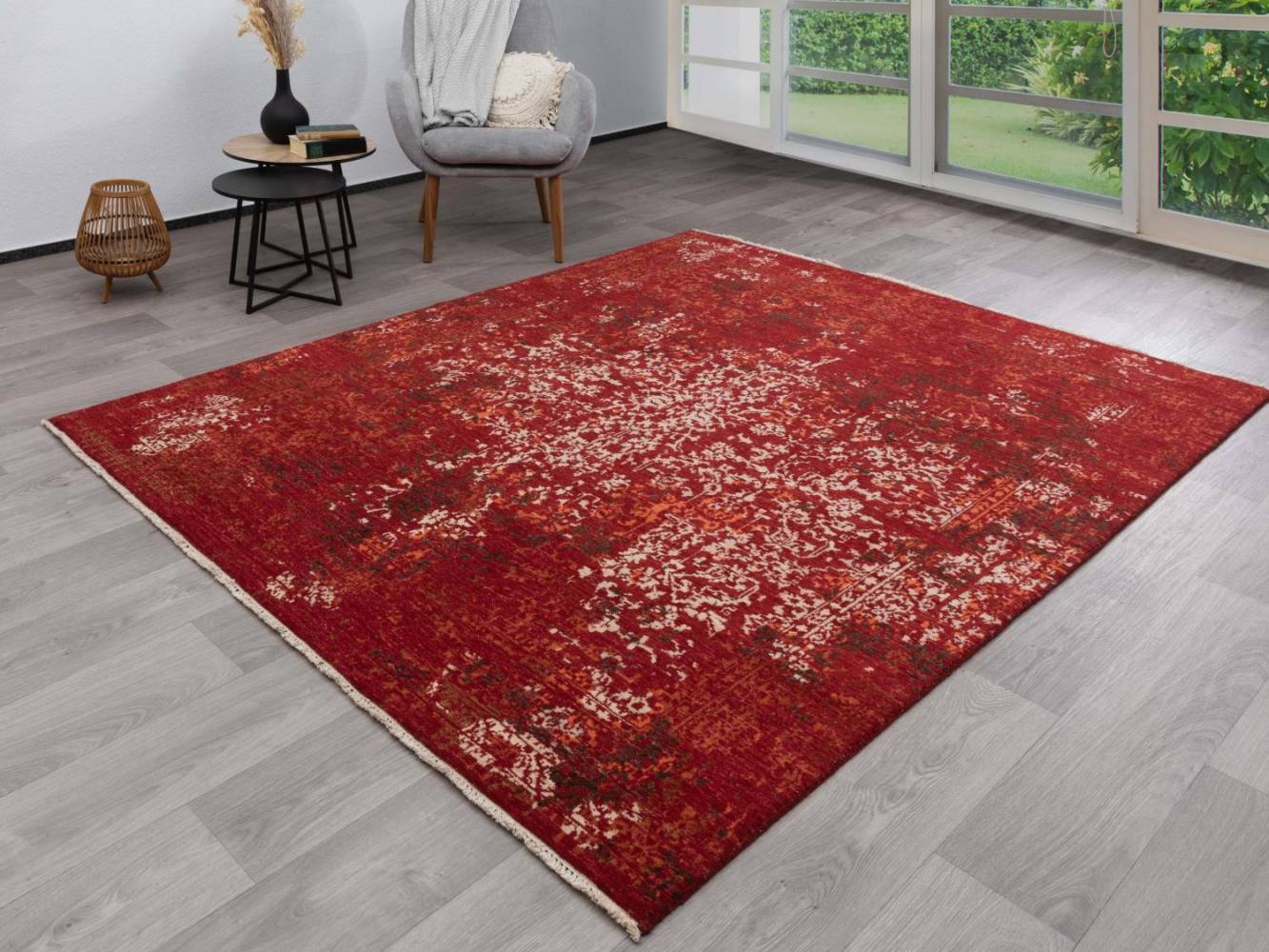 Nepal Teppich Pasni, Farbe: Rot, Größe: 170x240 cm Bild 1