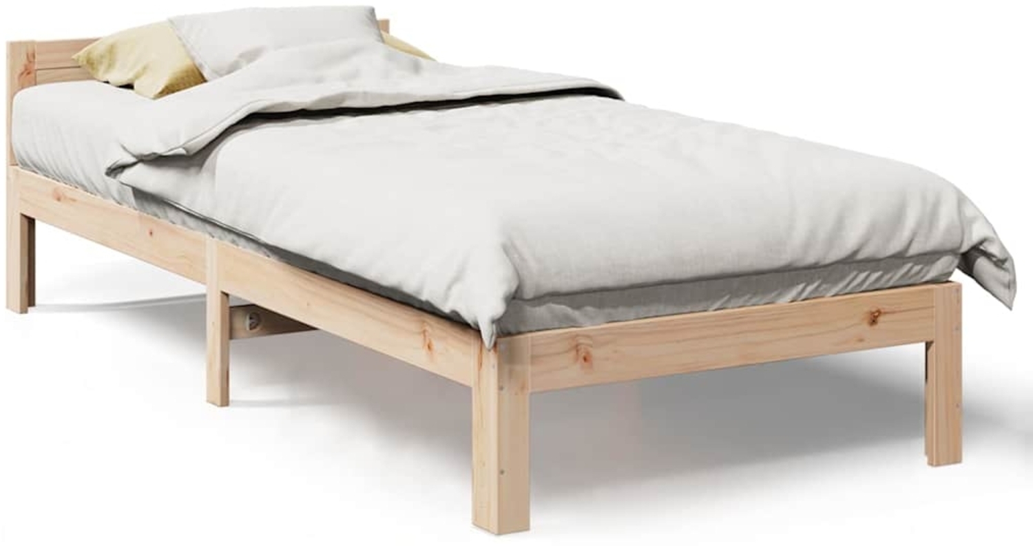 vidaXL Massivholzbett ohne Matratze 90x200 Kiefernholz 859232 Bild 1
