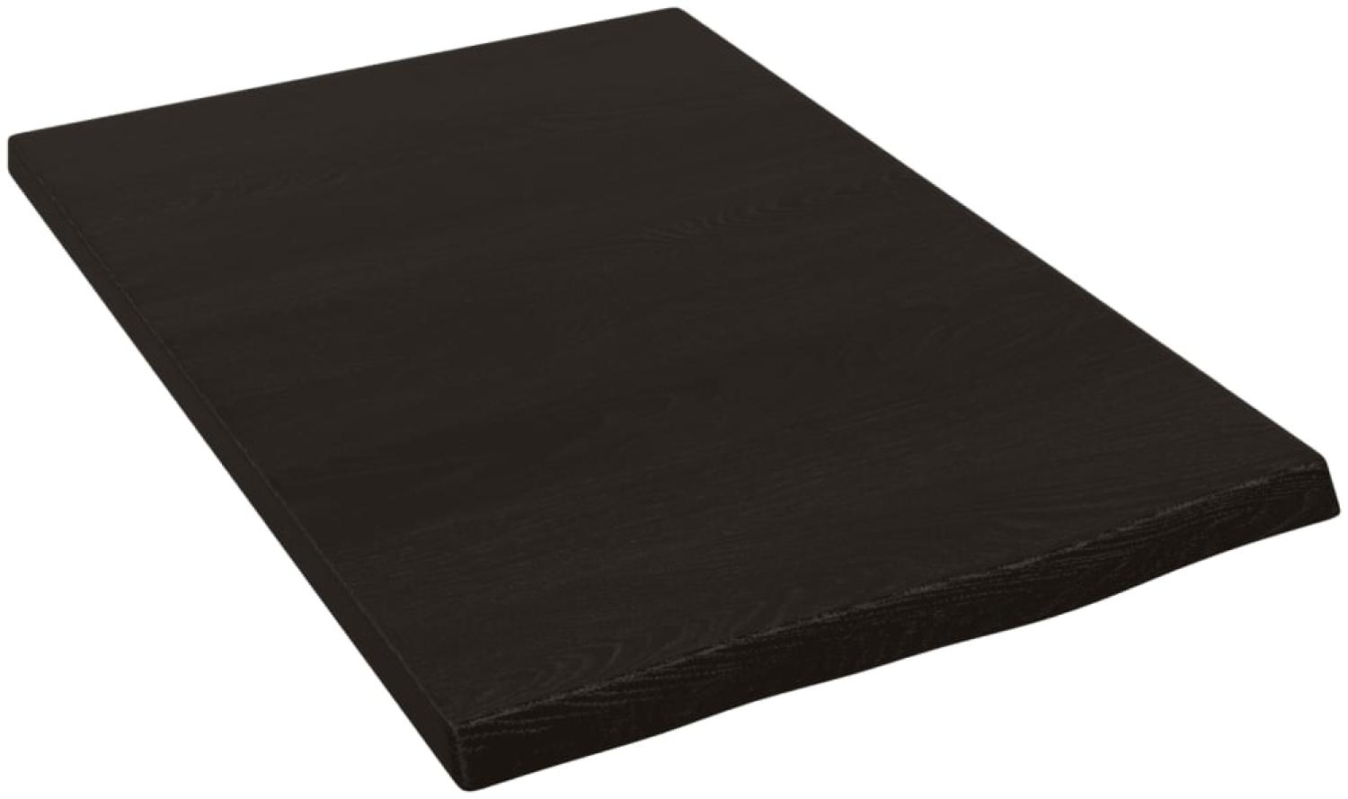 vidaXL Wandregal Dunkelbraun 40x60x2 cm Massivholz Eiche Behandelt 363755 Bild 1