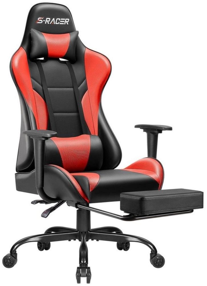 HOMALL Gaming-Stuhl Gamer Stuhl mit Fußstütze Ergonomischer Zocker Stuhl Bild 1