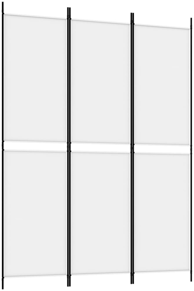 vidaXL 3-tlg. Paravent Weiß 150x200 cm Stoff 350226 Bild 1