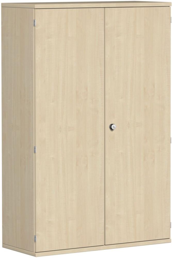 Flügeltürenschrank, 3 Dekor-Einlegeböden, 100x42x154cm, Ahorn Bild 1