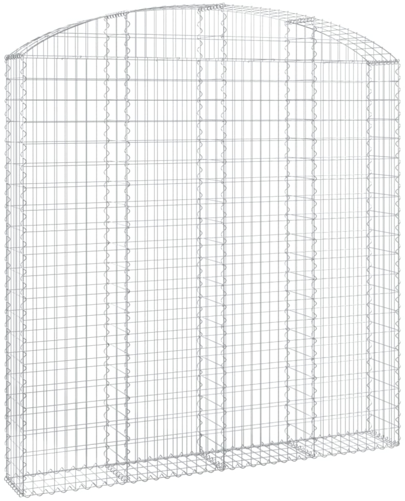 vidaXL Gabione mit Hochbogen 200x30x200/220 cm Verzinktes Eisen 153470 Bild 1