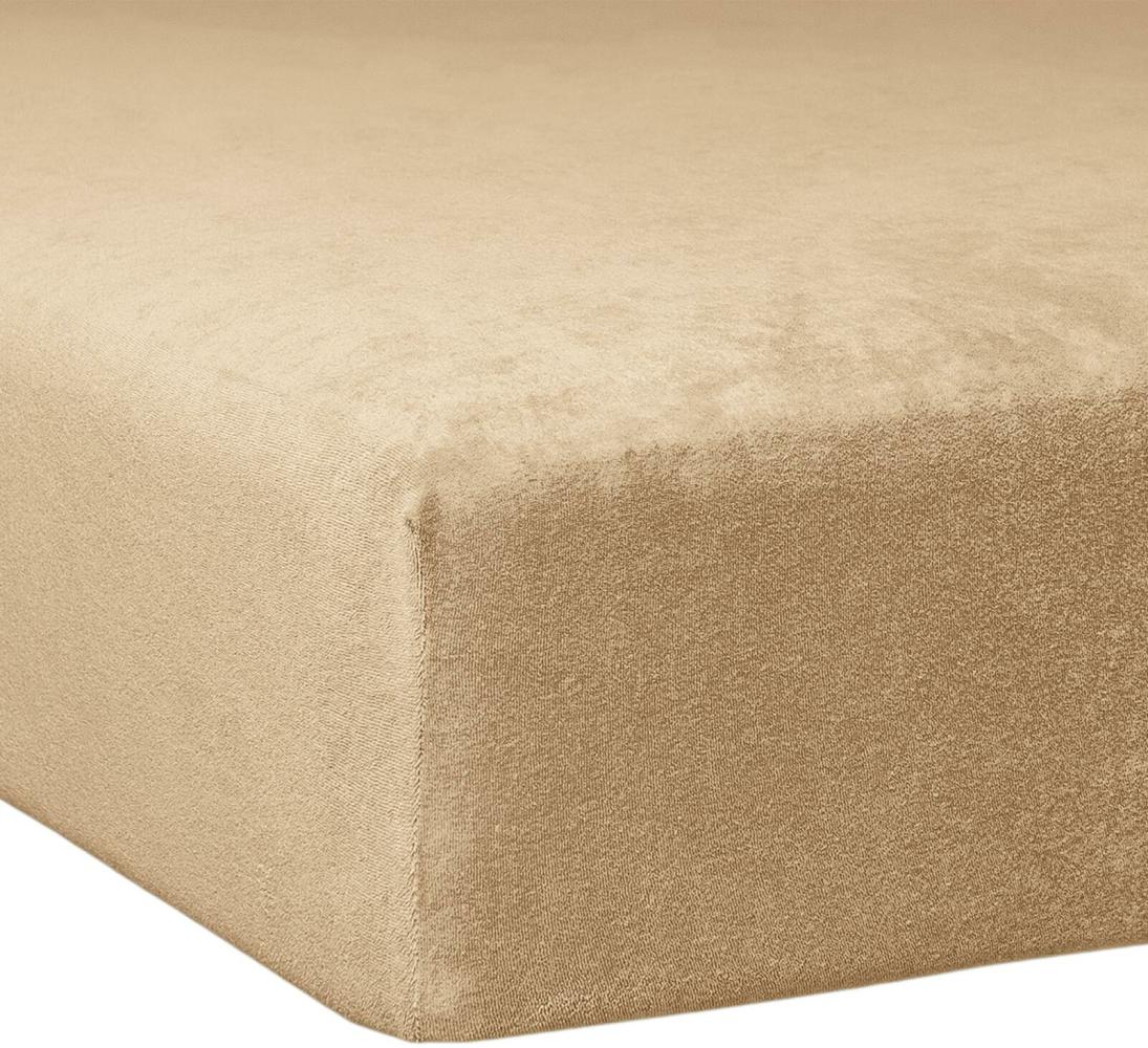 Traumschlaf Flausch Biber Boxspring Matratzen Spannbettlaken, Sand, 180x200 cm Bild 1