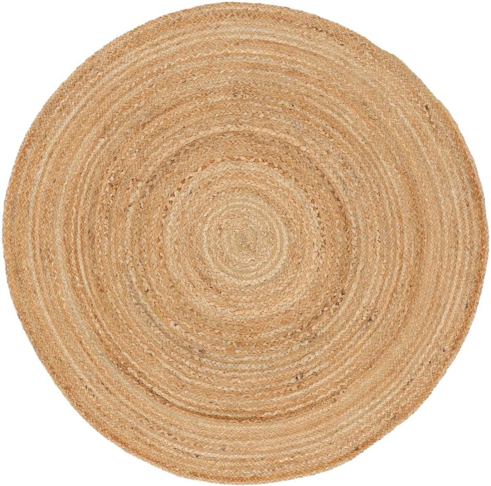 carpetfine Teppich Nele Juteteppich Naturfaser, rund, Höhe: 6 mm, geflochtener Wendeteppich aus 100%Jute, in rund und oval, viele Größen Bild 1