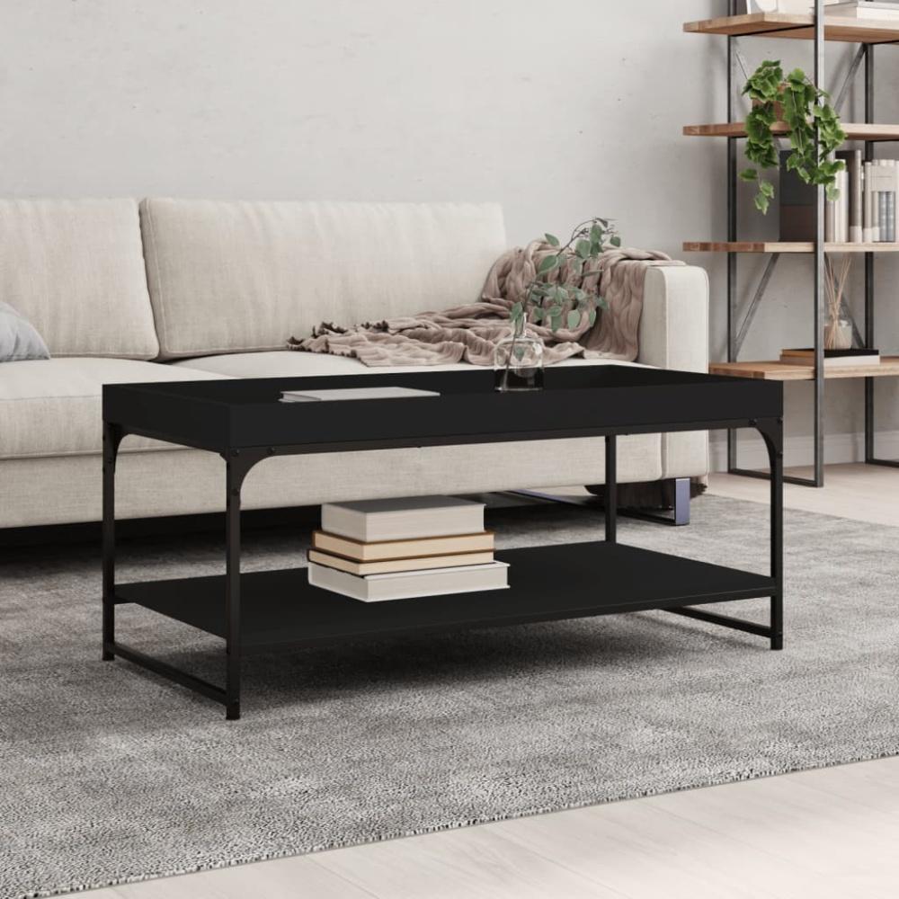vidaXL Couchtisch Schwarz 100x49x45 cm Holzwerkstoff 832803 Bild 1