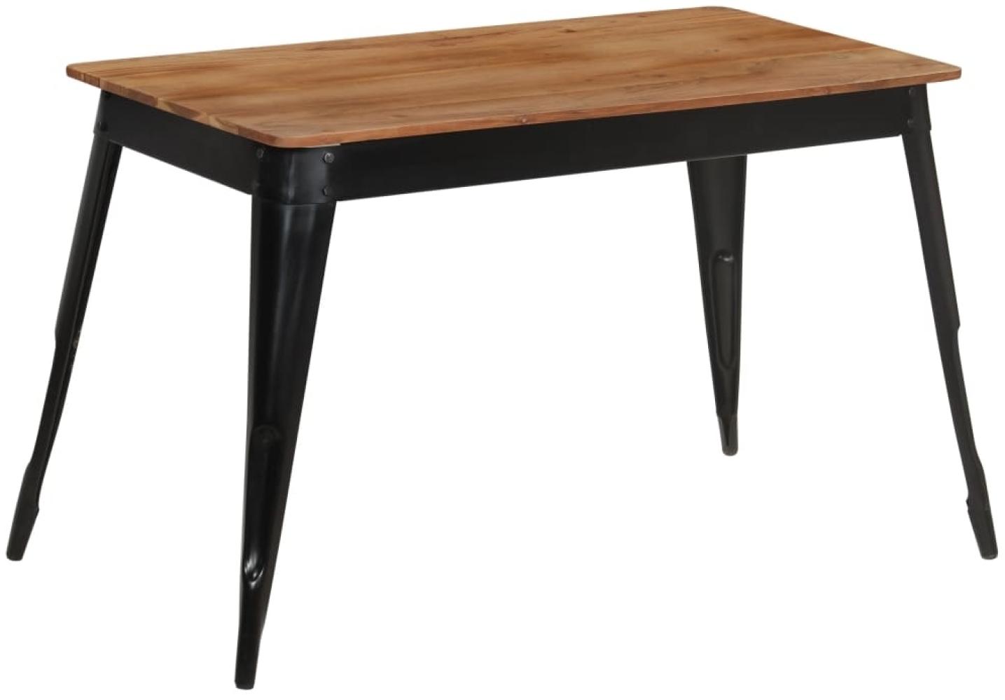 Esstisch >298355< (LxBxH: 120 x 60 x 76 cm) in braun mit schwarzem Gestell Bild 1