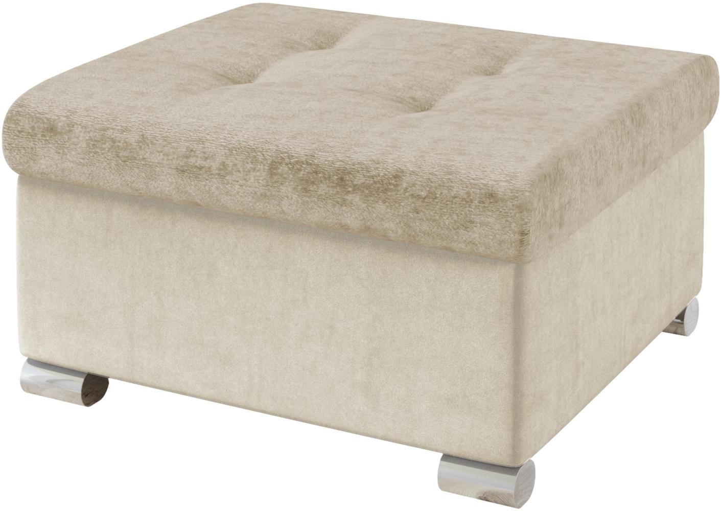Polsterhocker Niko Klein, Farbe: Venus Velvet 2927 + Miu 2041 Bild 1