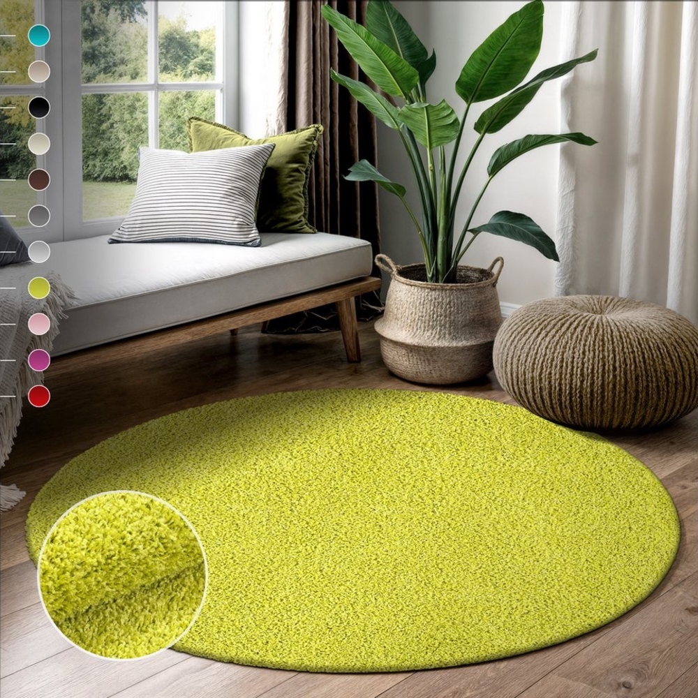 Sanat Hochflor-Teppich LOCA, rund, Höhe: 30 mm, Wohnzimmer, Langflor, Shaggy, Schlafzimmer Bild 1