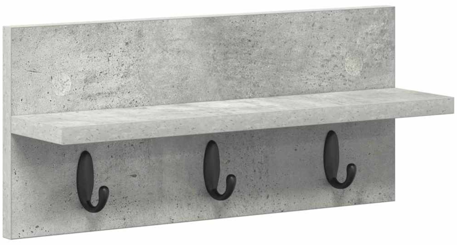 vidaXL Wandmontierter Kleiderständer Betongrau 40 x 10.5 x 18 cm 874382 Bild 1