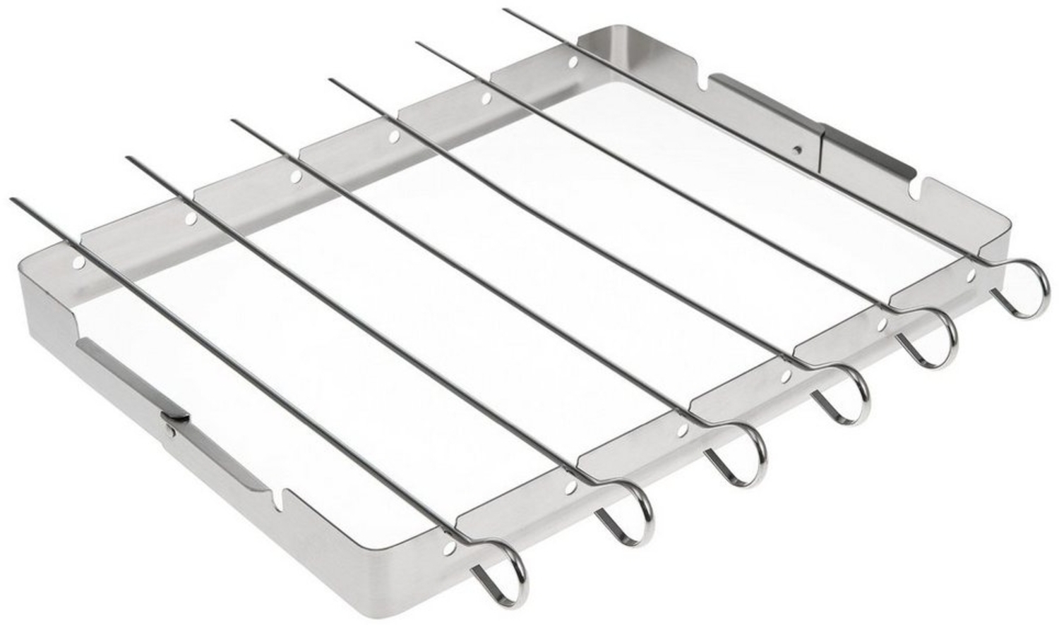 bremermann Grillspieß 6 Grillspieße mit Halterung // Edelstahl // BBQ Grillspießhalter-Set (6-St), mit Halterung Bild 1