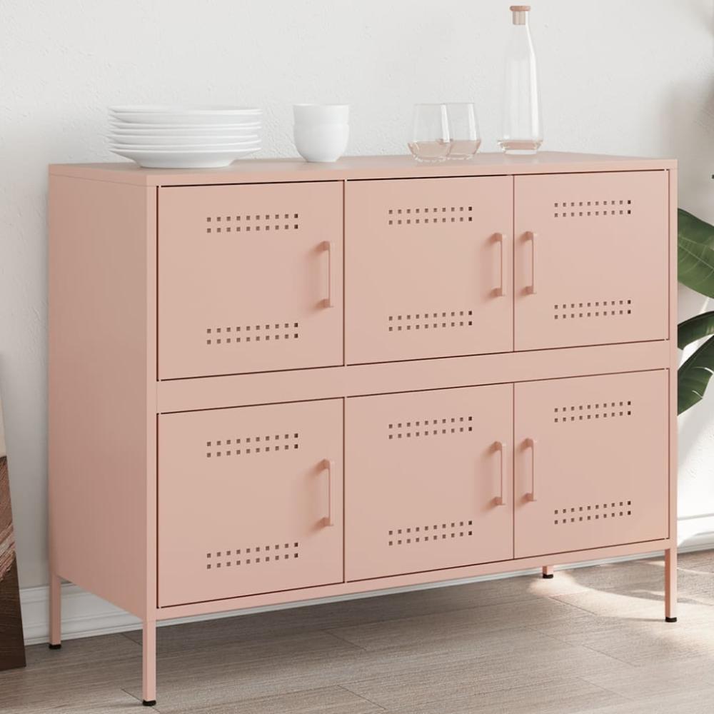 vidaXL Sideboard Rosa 100,5x39x79 cm Stahl 843097 Bild 1