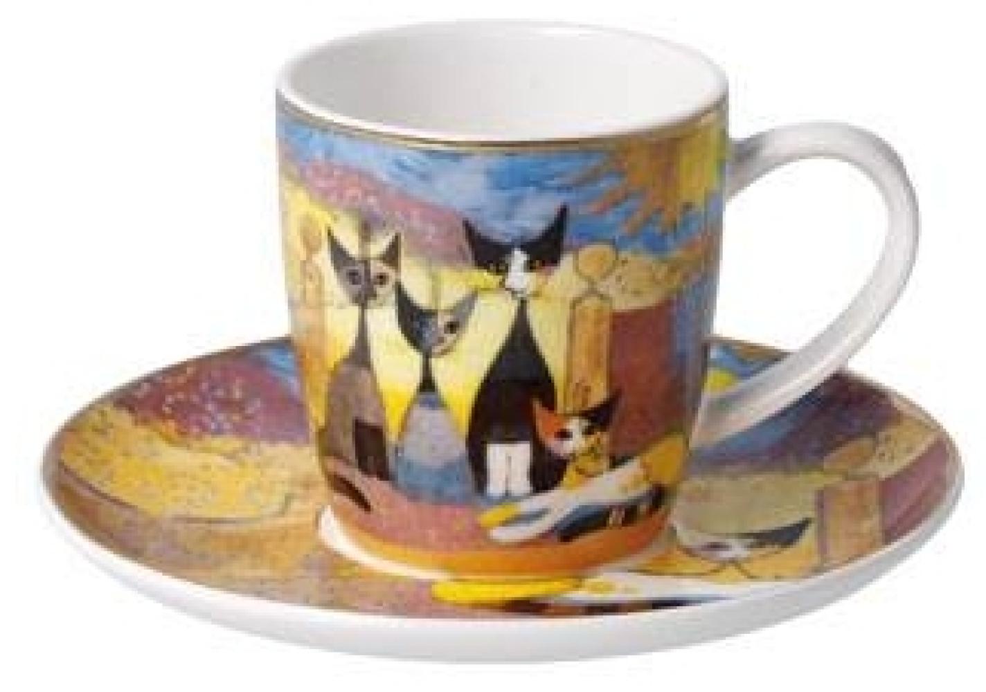 Goebel Espressotasse Rosina Wachtmeister - Macchia e amici, mit Untertasse, Fine Bone China, Bunt, 100 ml, 66860891 Bild 1