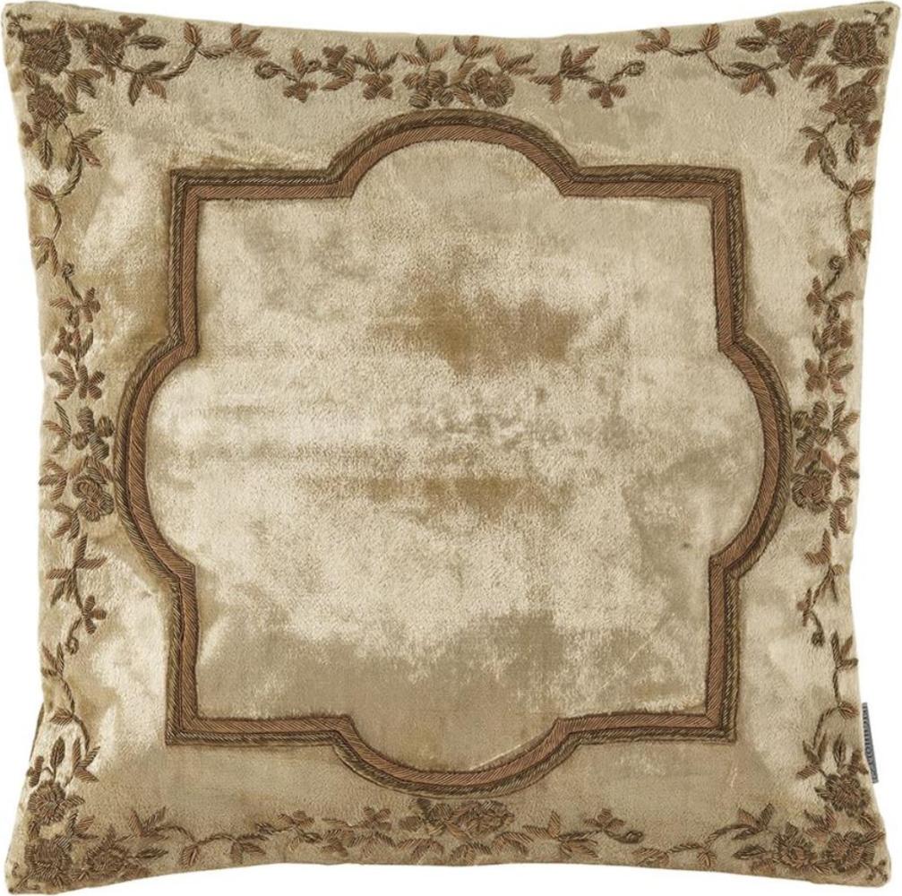 Casa Padrino Hotel Kissen Beige / Gold 40 x 40 cm - Luxus Zierkissen Bild 1