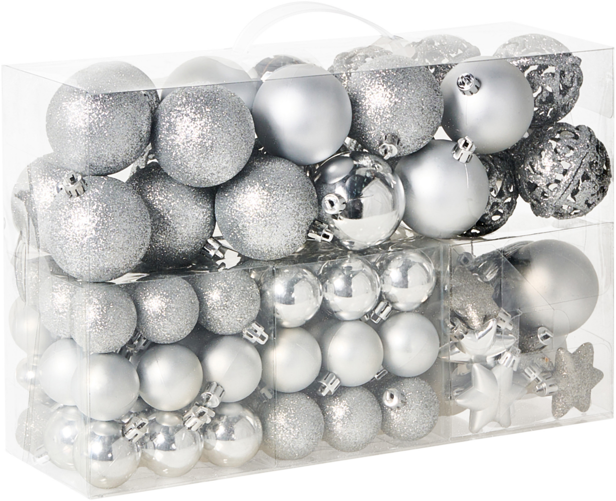Weihnachtskugel 102er Set BANDAK Silber Bild 1