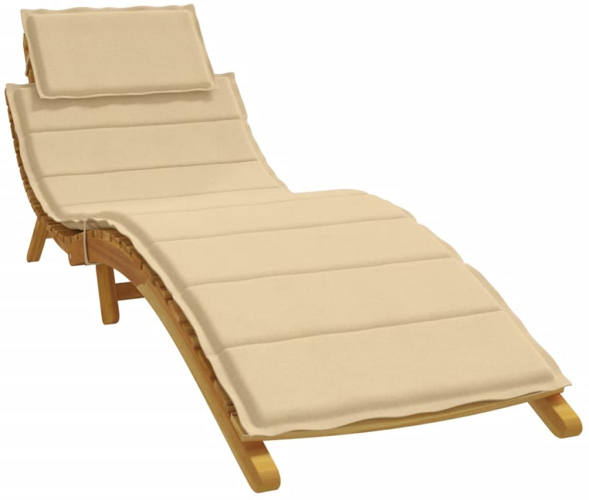 vidaXL Sonnenliegen-Auflage Melange Beige 186x58x3 cm Stoff 4002479 Bild 1