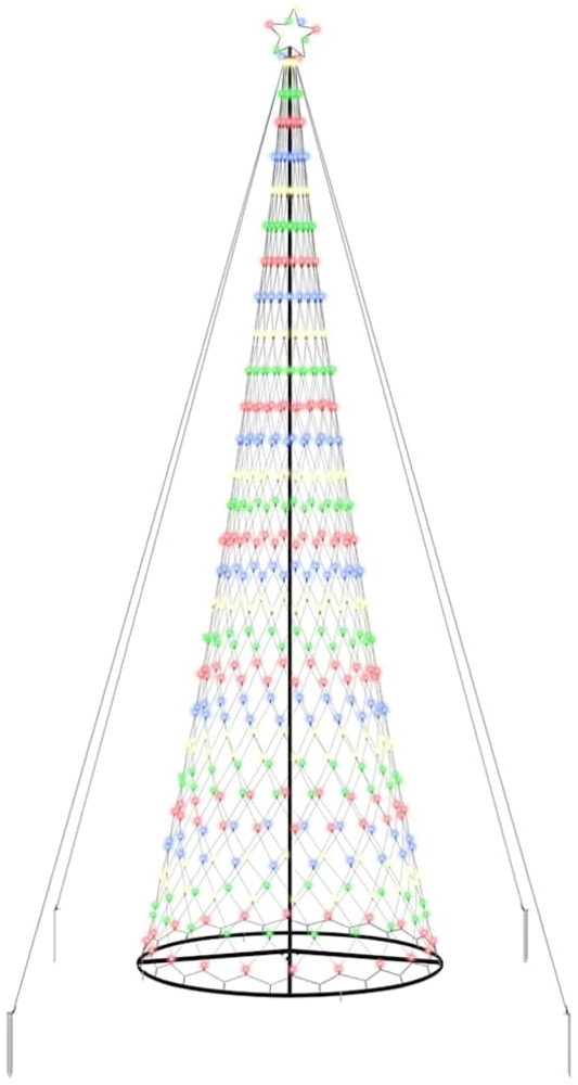 vidaXL LED-Weihnachtsbaum Mehrfarbig 160 x 160 x 500 cm Metall 42018798 Bild 1