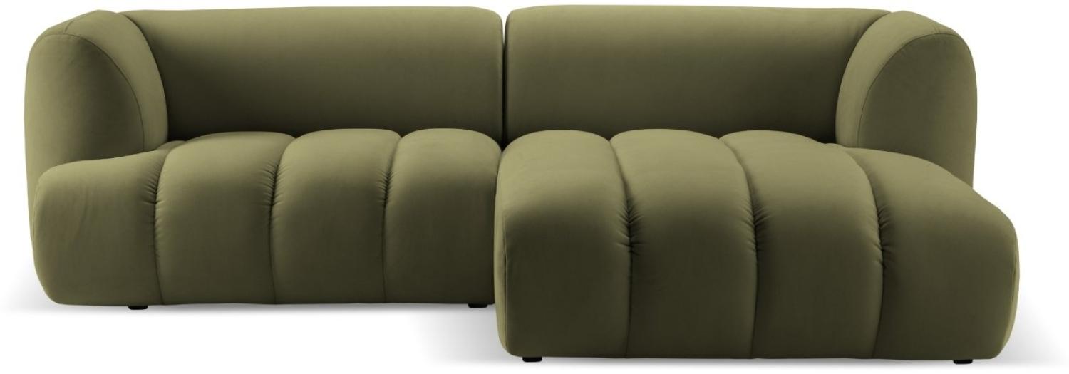 Micadoni Modulares Ecksofa Harry 3-Sitzer Rechts Samtstoff Hellgrün Bild 1