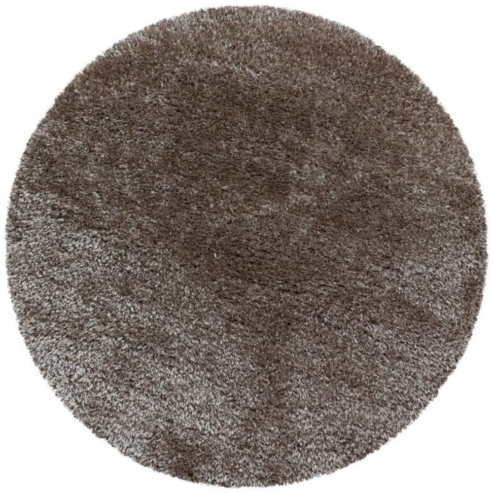 Carpettex Hochflor-Teppich Unicolor - Einfarbig, Rund, Höhe: 50 mm, Teppich Wohnzimmer Shaggy Einfarbig Flauschig versch. Far. und größ. Bild 1