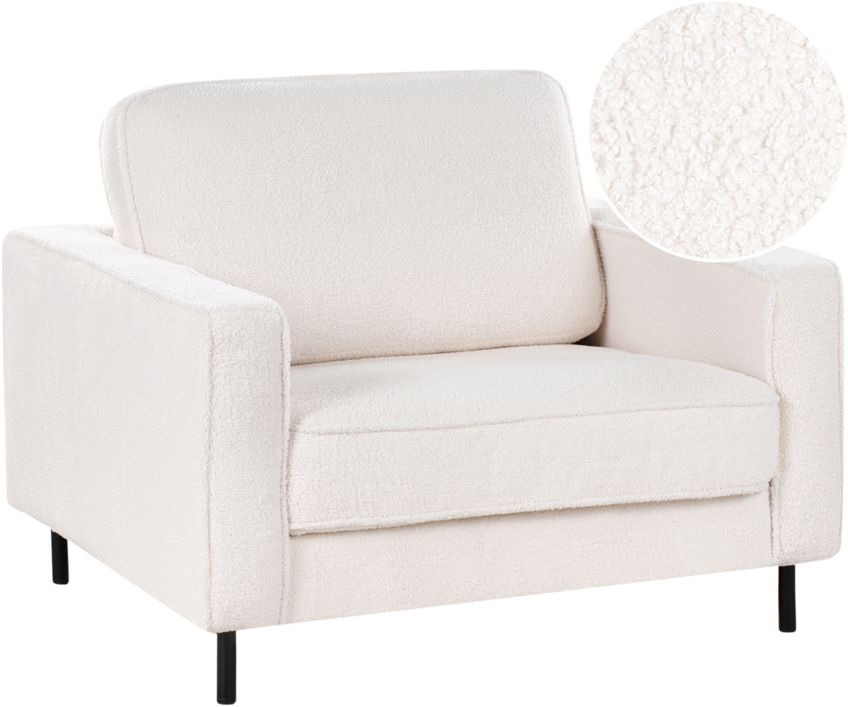 Sessel SAVALEN Bouclé Weiß Bild 1
