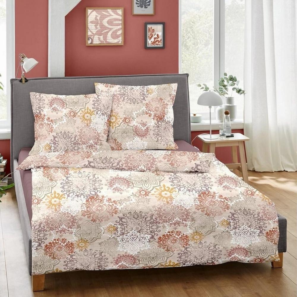 Dormisette Edel Biber Bettwäsche 135x200 Mandala Orient beige rost 2936-20 Bild 1