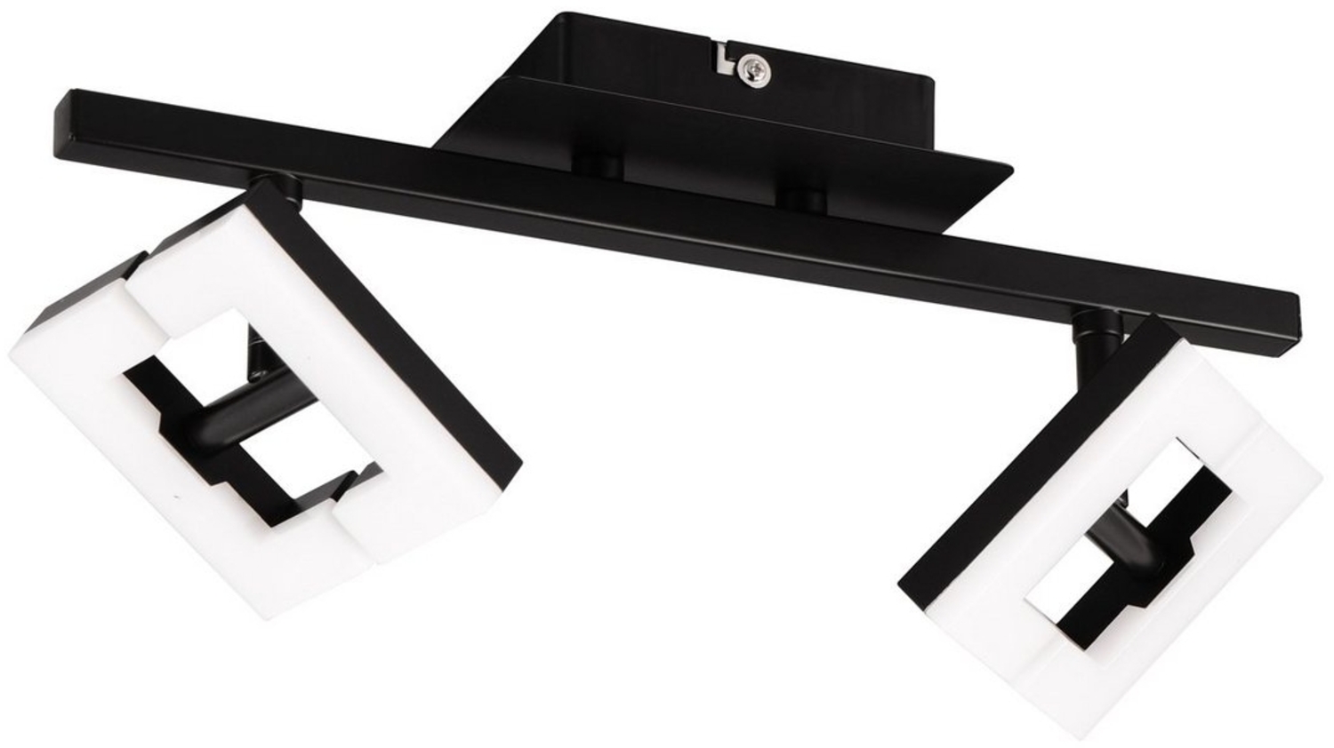 LED Wand- & Deckenstrahler in Schwarz / Weiß, Spots geteilt, Breite 36cm Bild 1