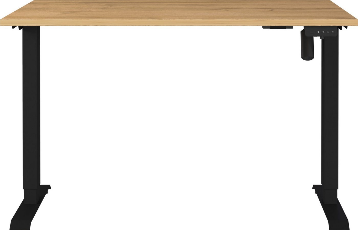 Germania Schreibtisch 8022-582, in Grandson-Eiche-Nb./Schwarz, elektr. höhenverstellbar, 120 x 119 x 80 cm (BxHxT) Bild 1