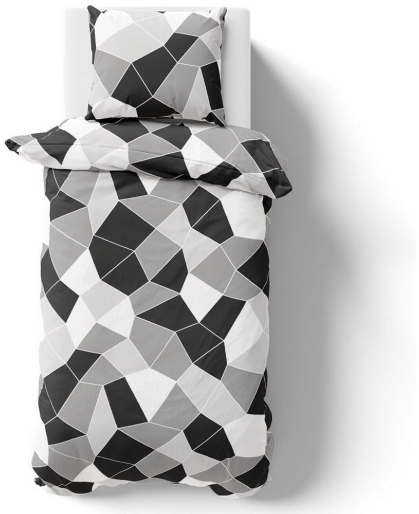 Visaggio Bettwäsche Mosaic 135x200 155x220 Bettbezug Allergiker geeignet, Microfaser, 2 teilig, Mosaik Muster Bettbezug Bild 1